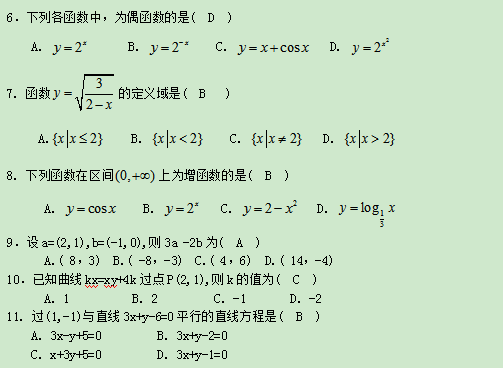 2020四川成人高考专升本《高数二》常考试题二(图2)