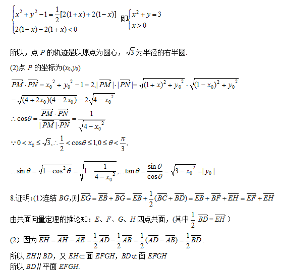 2020年山东成人高考高起点数学考试难点：向量法