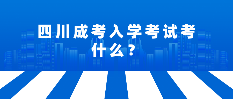 四川成考入学考试考什么？