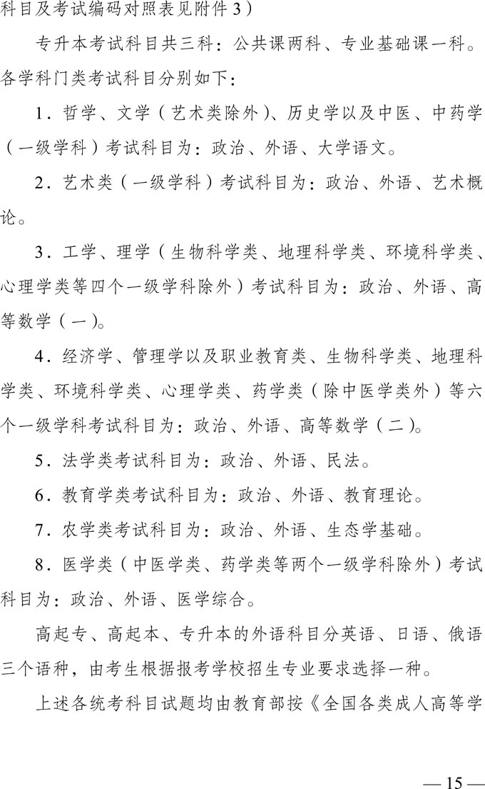 四川省2019年成人高校招生实施规定8